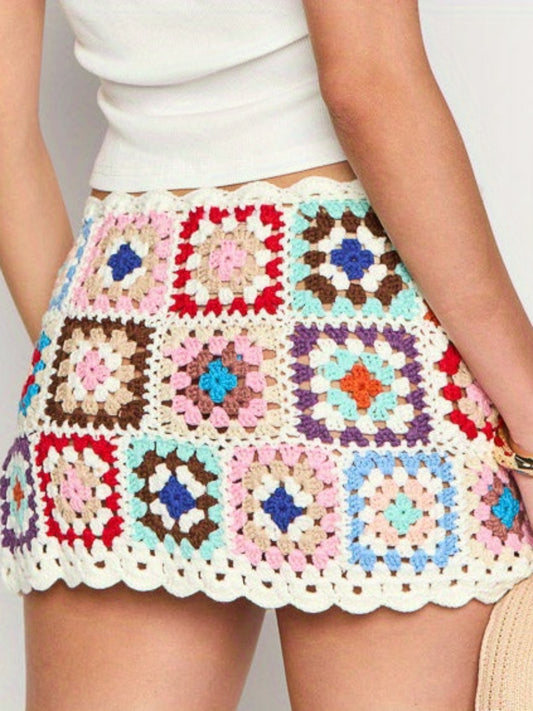 Stylish Handmade Crochet Mini Skirt - Perfect for Beach Getaways